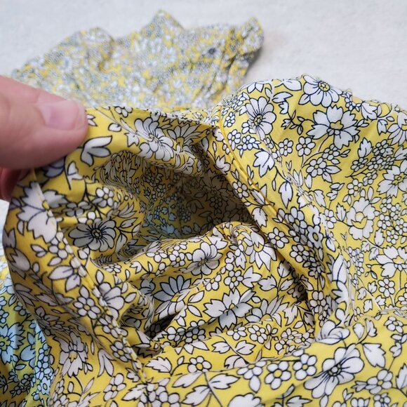 J. Crew Yellow White Black Floral Tiered Cottagecore Romantic Dress Women XXL - Picture 4 of 11